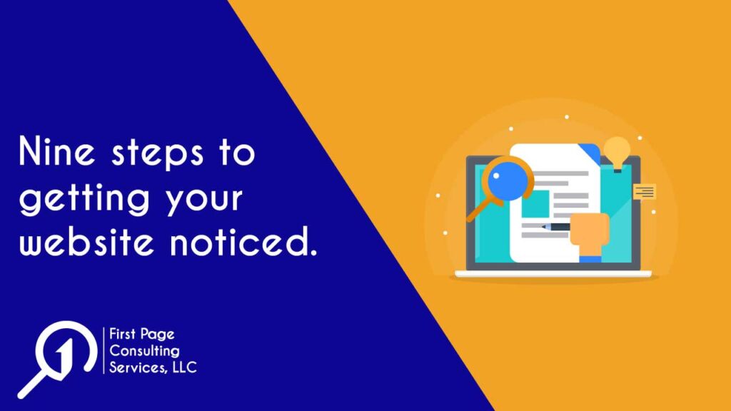 Nine Steps to get Your Website Noticed